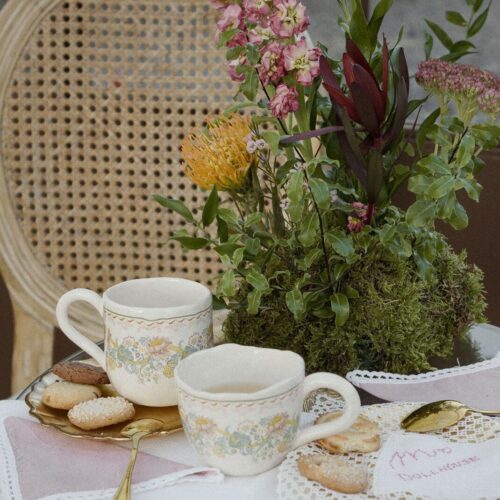 Taza cerámica artesanal dollhouse "tea time"